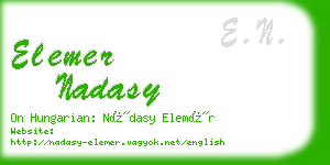 elemer nadasy business card